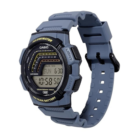 Casio Men's Digital Watch with Blue Resin Strap, WS-1800-2AVDF