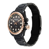 Titan Zero Hour Diver's Series Men's Watch Black Dial with Black Stainless Steel Band | 200M Water Resistant, 10068KM02