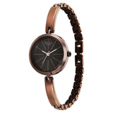 Titan Women's Watch Raga Viva Collection, Brown Dial Brown Stainless Steel  Strap, 2606QM03