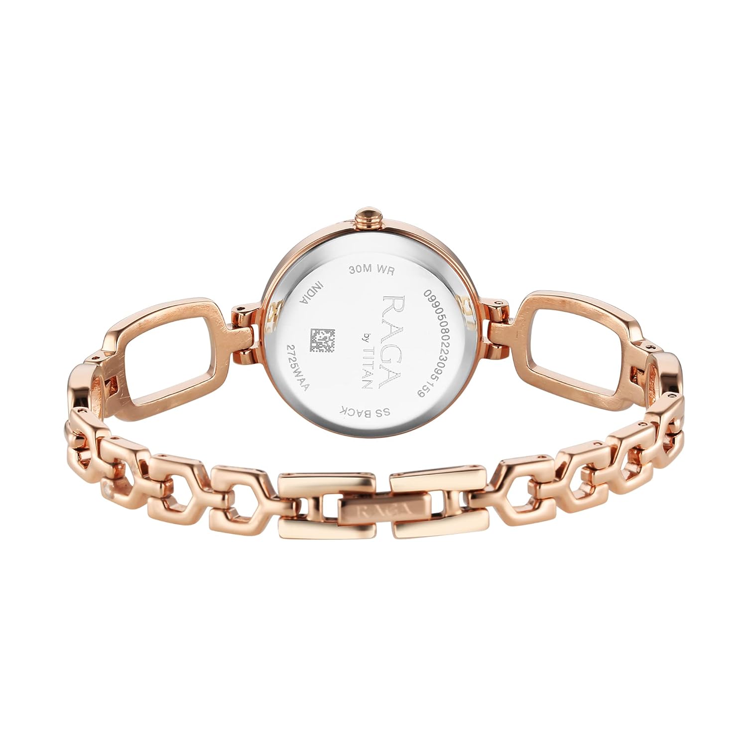 Titan Raga Collection Rose Gold Dial Rose Gold Stainless Steel  Strap Watch for Women, 2725WM01