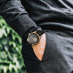 Titan Men's Automatic Watch Analog, Black Dial Black Leather Strap, 90126WL03