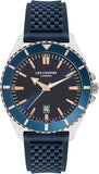 Lee Cooper Men's  Analog Watch Dark Blue Dial With Dark Blue Silicone Strap,LC07361.599