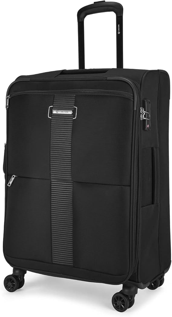 Carlton 55cm, Newbury Plus Soft Top Trolley Bag, Black, NEWBP55BK