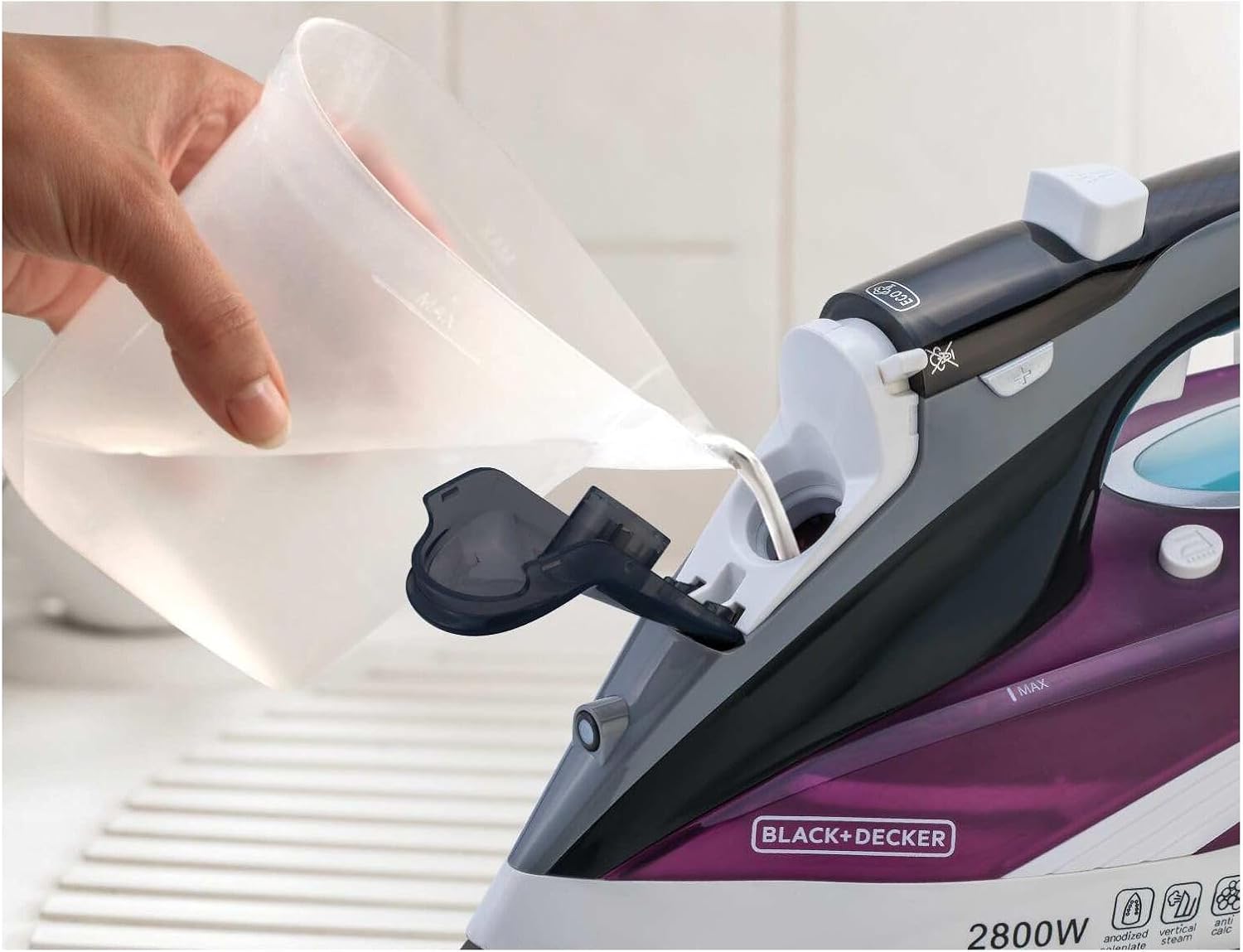 Black+Decker, Digital Steam Iron, 2800 W Purple, X2250