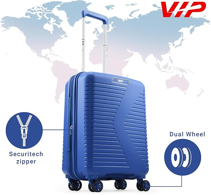 VIP Karl Plus 66cm, 8 Wheel Hard Trolley, Blue, KARL PLUS66BLU