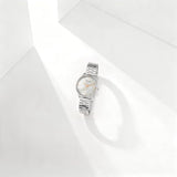 Titan Women Analog Watch Mother of Pearl Dial with Silver Stainless Steel Band, 2649SM06