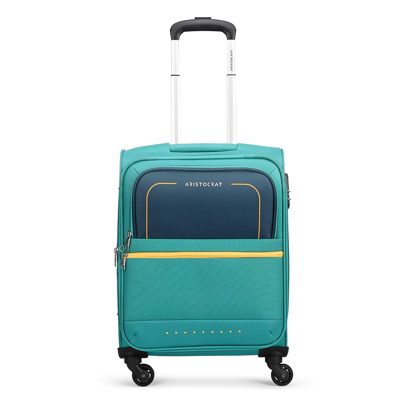 VIP Evolve Plus 55cm 4 Wheel Soft Trolley Teal Blue, EVOLVEPLUS55BLU VIP Cabin size travel luggage