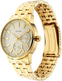 Titan Regalia Opulent Men's Watch Analog White Dial with Gold Stainless Steel Band, 9441YM02