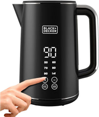 Black+Decker 1.7L Double Wall, Touch Screen Cordless Digital Kettle-2200W, JCD200