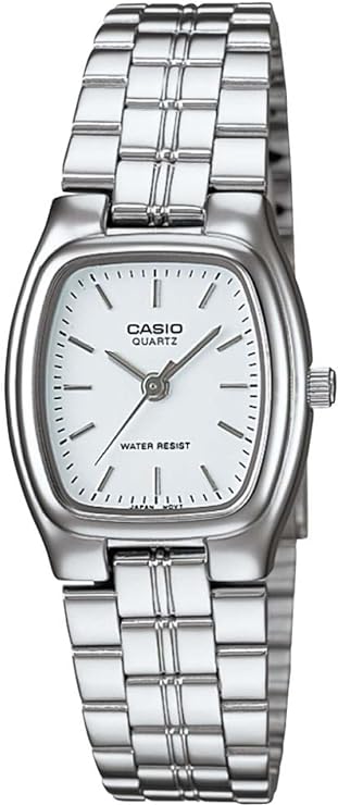 Casio, Womenâ€™s Watch Analog, White Dial Silver Stainless Band, LTP-1169D-1ARDF