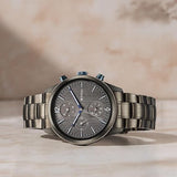 Titan Neo Splash Men's Multifunction Watch Analog Anthracite Dial With Grey Stainless Steel Band, 1805KM07