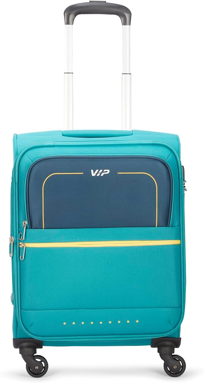 VIP Evolve Plus 69cm 4 Wheel Soft Trolley Teal Blue, EVOLVEPLUS69BLU