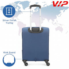 VIP Toronto Plus 55cm 4 Wheel Soft Trolley Blue, TORONTOPLUS55BLU