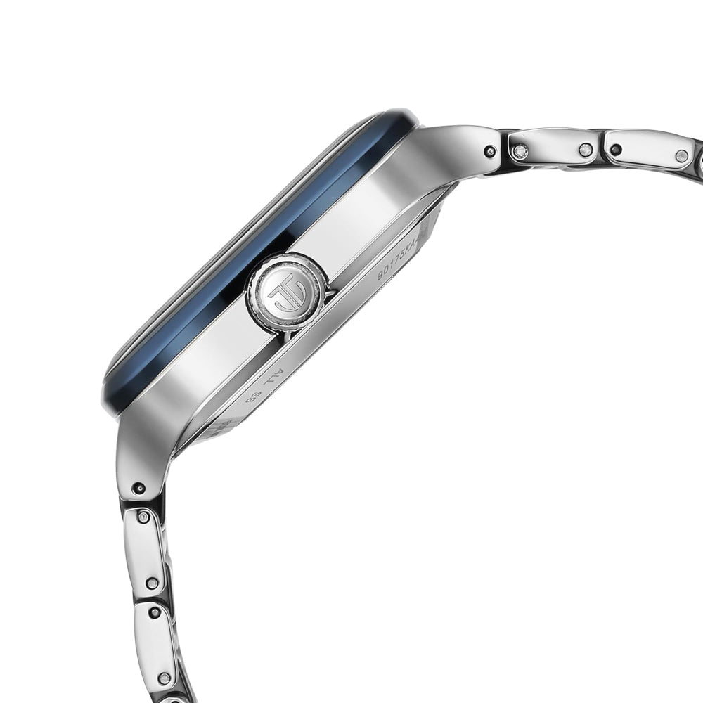 Titan Ceramic Fusion Men's Automatic Watch Blue Dial with Two-Toned Stainless Steel Band, 90175KD02