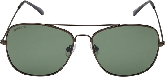 Fastrack Men's Aviator Sunglasses, Green Lens, Polarised and UV protected, M206GR2PV