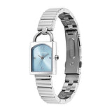 Titan Metro Women's Watch Analog Blue Dial with Silver Stainless Steel Band, 95303SM01