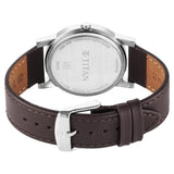 Titan, Men's, Analog Watch, Brown Dial, with Leather Band, TI-1644SL01