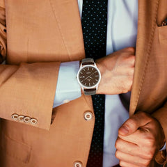 Titan Men's Watch Analog, Brown Dial Brown Leather Strap Watch, 1584SL04