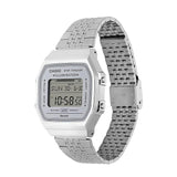 Casio Unisex Watch Digital Grey Dial with Silver Stainless Steel Strap, ABL-100WE-7ADF