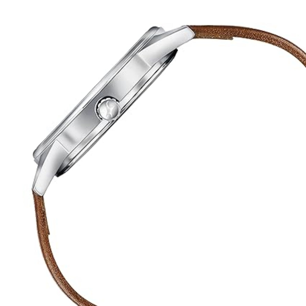 Fastrack Stunners Men's Watch Analog Blue Dial Brown Leather Strap, 3305SL01