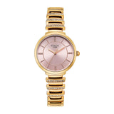 Titan Raga Spotlight Women's Quartz Analog Watch, Pink Dial, Gold Metal Strap, TI-95431WM01