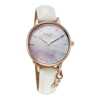 Titan, Men's, Analog Watch, White Dial, with Leather Band, TI-95274WL03