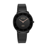 Titan Women's Edge Watch Analog Black Dial With Black Mesh Band, 2677NM01