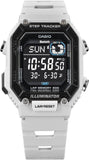Casio Bluetooth Step Tracker Unisex  Watch Digital Dial With White Resin Strap, WS-B1000-8BVDF