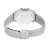 Casio Vintage Unisex Bluetooth Step Tracker Watch Digital Dial with Silver Stainless Steel Band, ABL-100WE-1ADF