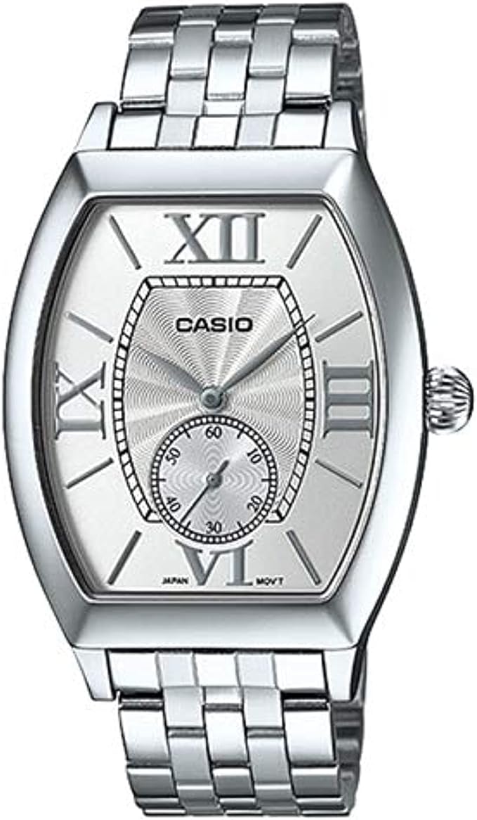 Casio,Men's Watch Analog, Silver Dial Silver Stainless Steel  Band, MTP-E114D-7ADF