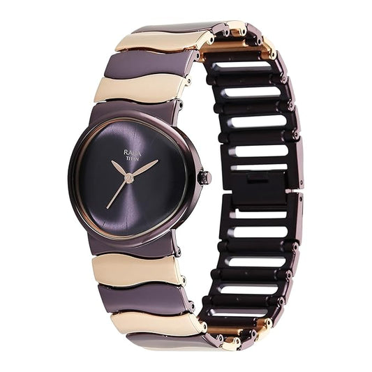 Titan Raga Women's Quartz Analog Watch, Purple Dial, Purple Metal Strap, TI-95389KM01