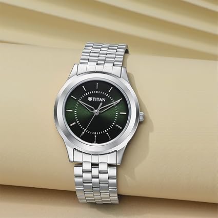Titan, Men's, Analog Watch, Silver Dial, with Stainless Steel Band, TI-1648SM01