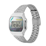 Casio Vintage Pac-Man Collection Unisex Watch with Silver Stainless Steel Band, A168WEPC-7ADR
