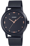 Casio, Menâ€™s Watch Analog, Black Dial Brown Leather Band, MTP-2022VMB-1CD