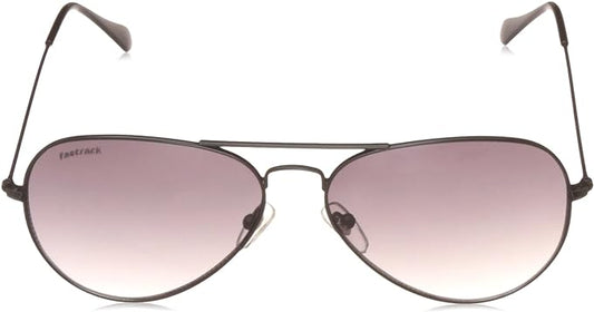 Fastrack Men's Aviator Sunglasses, Purple Lens, UV protected, M165BK6