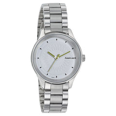 Fastrack, Women’s  Watch Analog, White Dial Stainless Steel Strap, 6203SM01