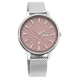 Fastrack, Women's  Watch Analog, Pink Dial & Silver Stainless Steel Band, 6207SM01