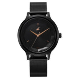 Fastrack Fleek Women's Watch Analog Black Dial with Black Mesh Band, 6210NM04