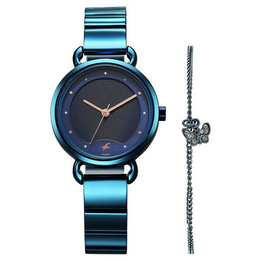 Fastrack, Men's, Analog Watch, Blue Dial, with Stainless Steel Band, FA-6221QM02