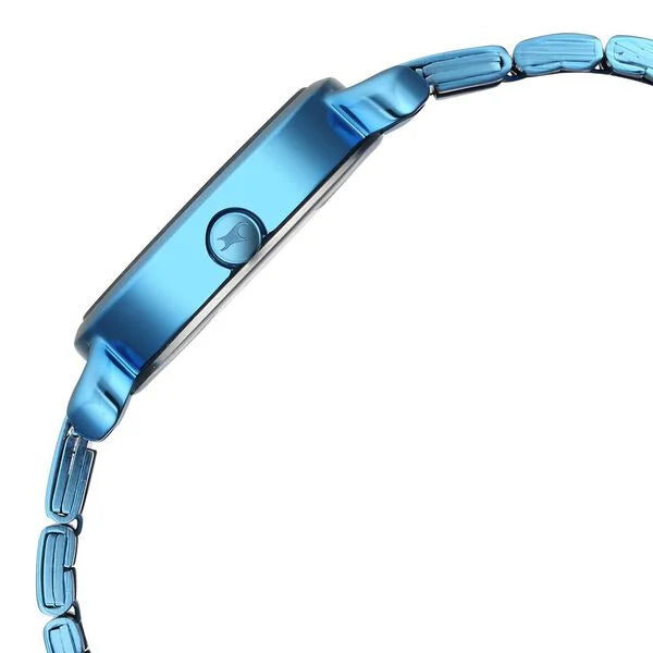 Fastrack Pulse Women's Watch Analog Blue Dial with Blue Stainless Steel Band, 6221QM02