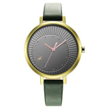 Fastrack, Women's  Watch Analog, Black Dial Green Leather Band, 6230QL01