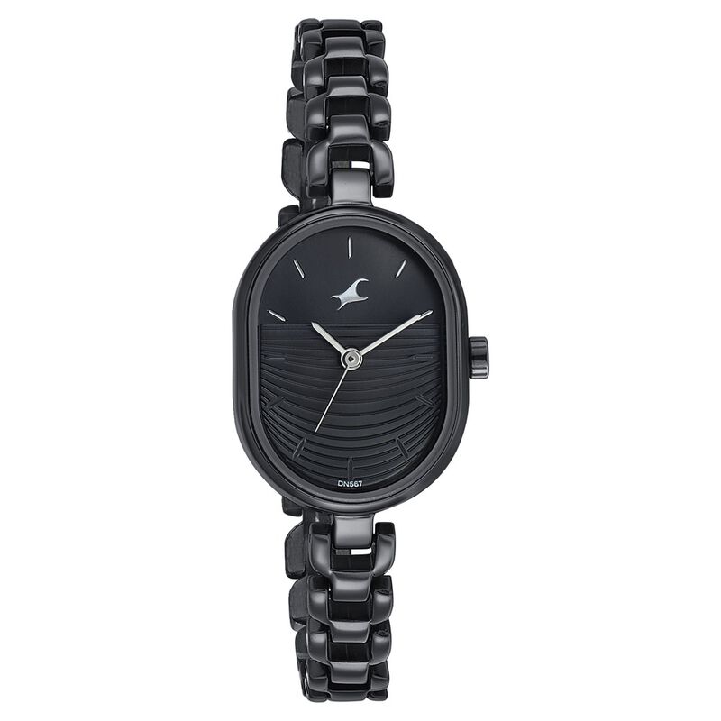 Fastrack, Women’s  Watch Analog, Black Dial Black Stainless Steel Band, 6258NM01