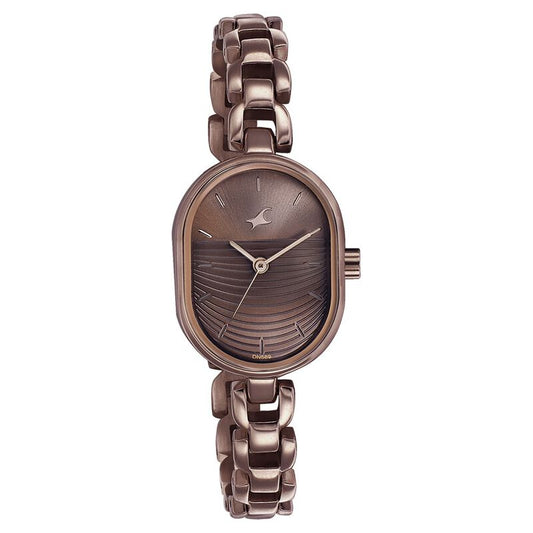 Fastrack, Men's, Analog Watch, Brown Dial, with Stainless Steel Band, FA-6258QM02