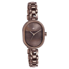 Fastrack, Women’s  Watch Analog, Brown Dial Brown Stainless Steel Band, 6258QM02