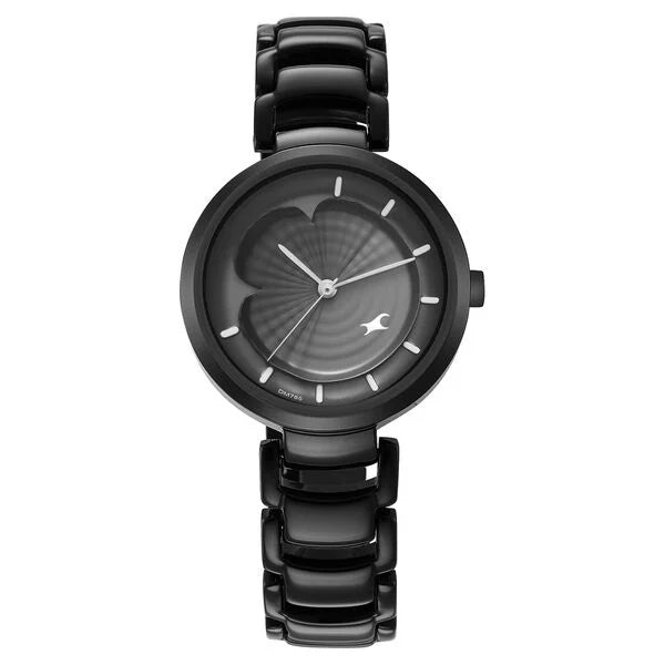 Fastrack 6277NM01 Watches Fastrack Women's Analog Watch Black Dial with Black Stainless Steel Band, 6277NM01