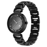 Fastrack 6277NM01 Watches Fastrack Women's Analog Watch Black Dial with Black Stainless Steel Band, 6277NM01