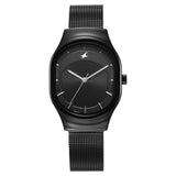 Fastrack, Women's  Watch Analog, Black Dial Black Stainless Steel Strap , 6283NM01