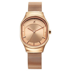 Fastrack, Women’s  Watch Analog, Rose-Gold Dial Rose-Gold Stainless Steel Mesh Strap , 6283WM01