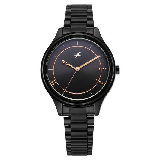 Fastrack, Men's, Analog Watch, Black Dial, with Stainless Steel Band, FA-6296NM01