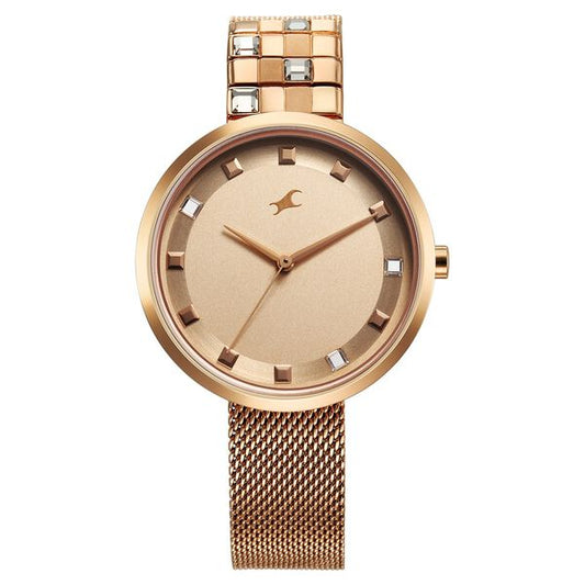 Fastrack, Men's, Analog Watch, Gold Dial, with Stainless Steel Band, FA-6300WM01